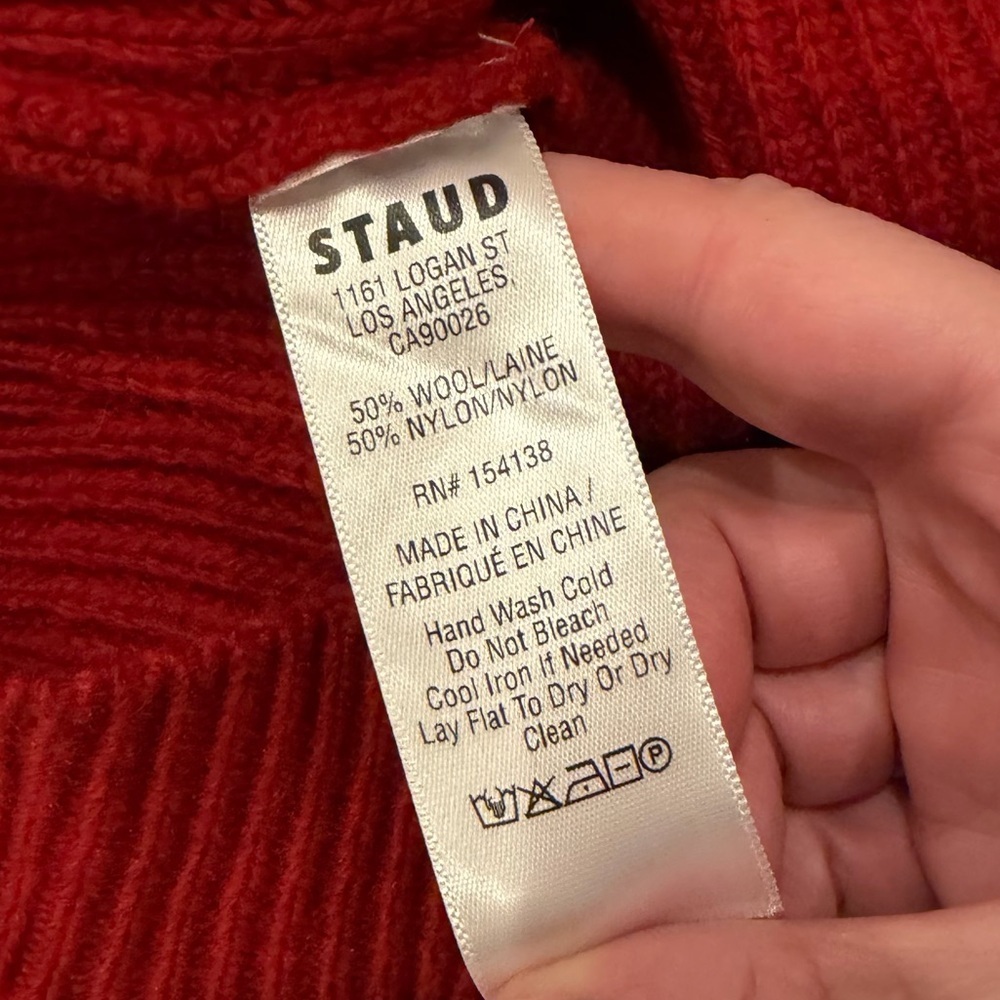 Staud Aura Wool Balloon Sleeve Sweater size Large - Picture 5 of 8